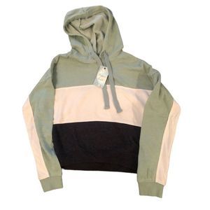 🤍FIRM PRICE🤍 Hippie rose cropped hoodie blue/white/green Size small NWT*